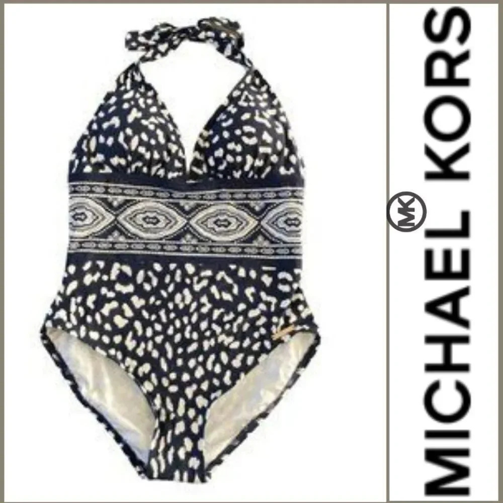 Michael Kors Navy White Print Cruise 8 - Picture 2 of 14